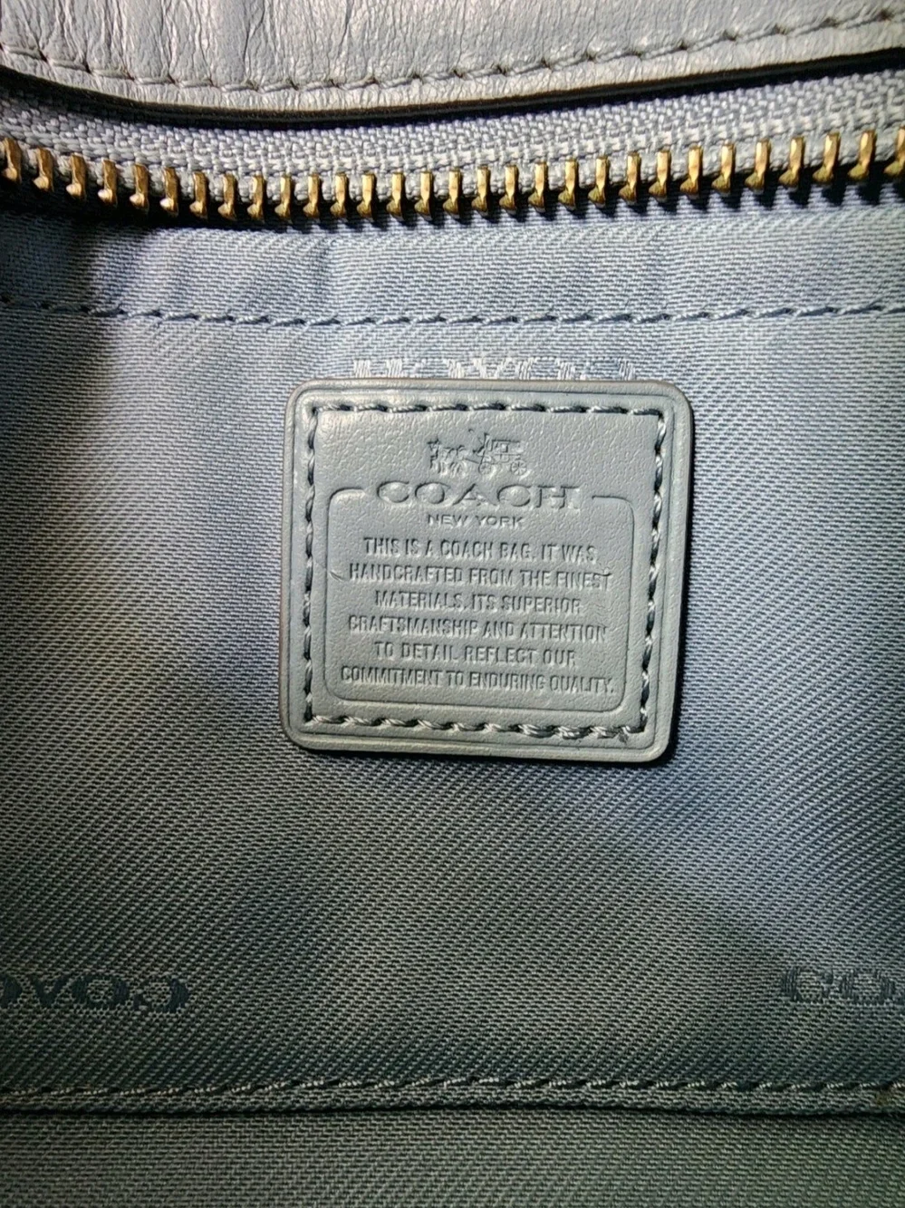 Coach Patchwork Crossbody Bag in Dusty Blue